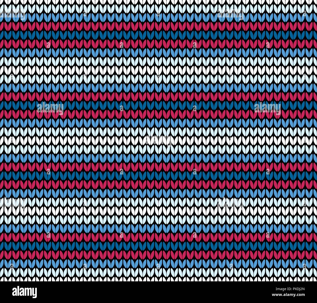 Abstract blue and red seamless knitting pattern background Stock Vector ...