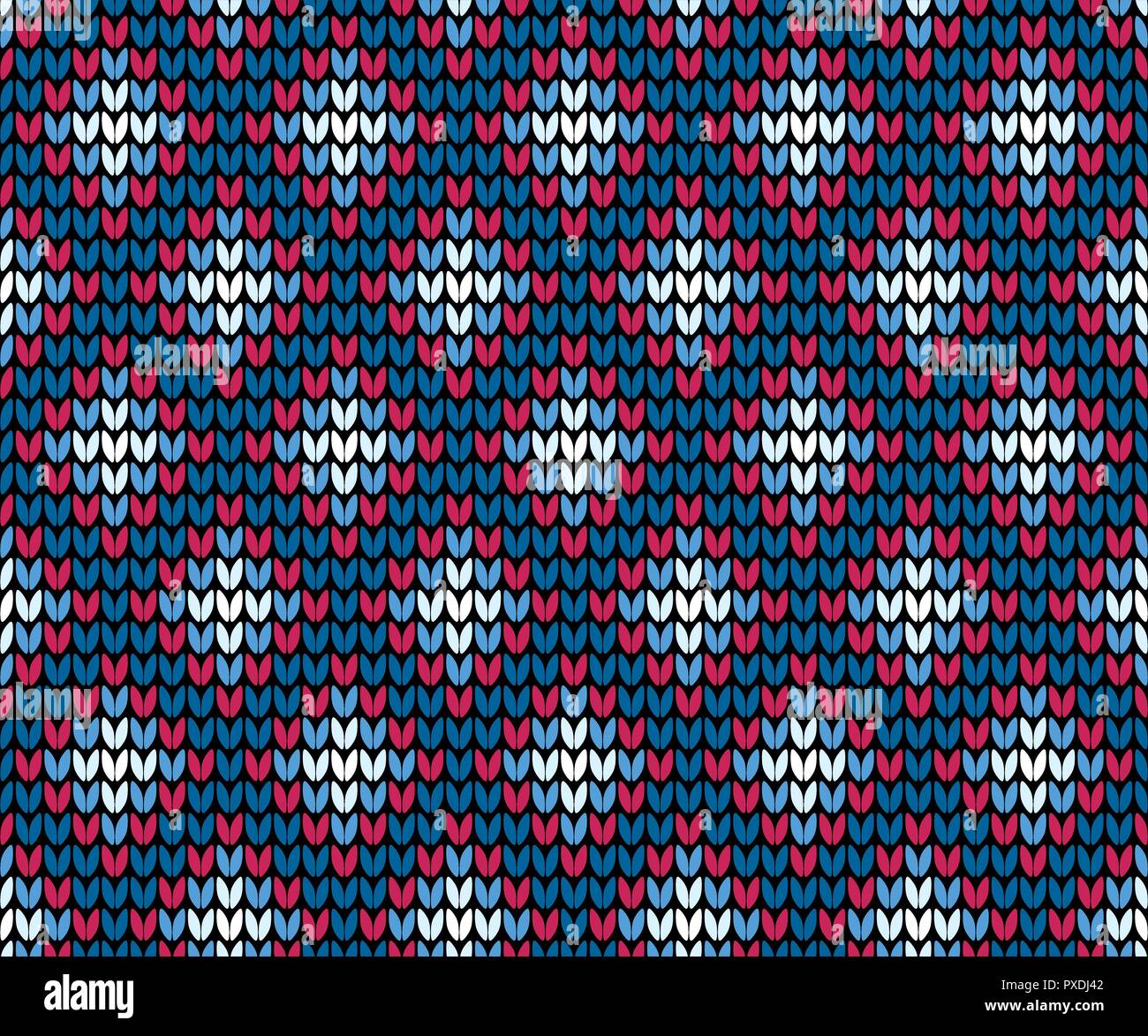 Abstract blue seamless knitting pattern with squares background Stock ...