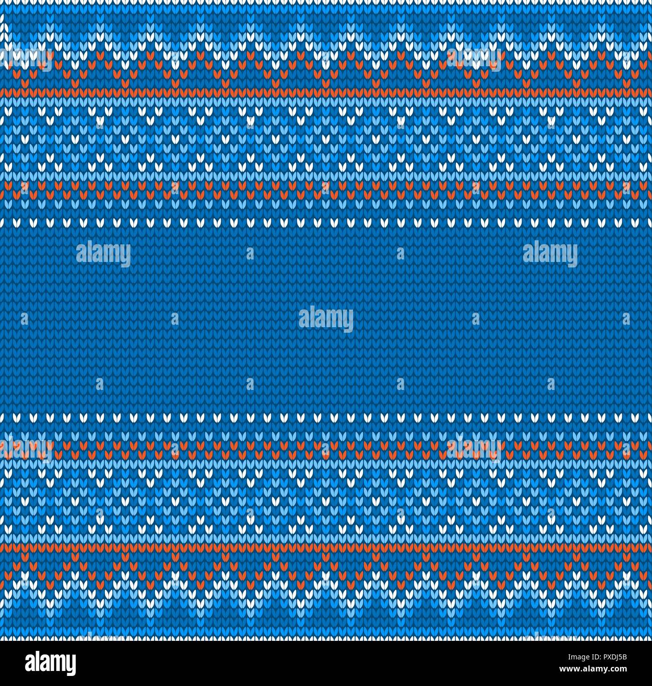 Abstract blue and white seamless knitting pattern background Stock ...