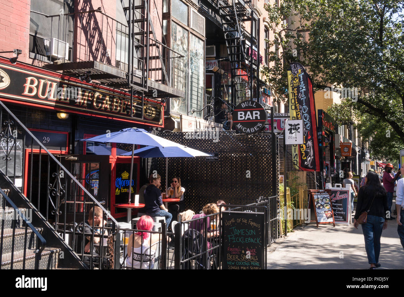 St. Marks Place is in the East Village, NYC, USA Stock Photo