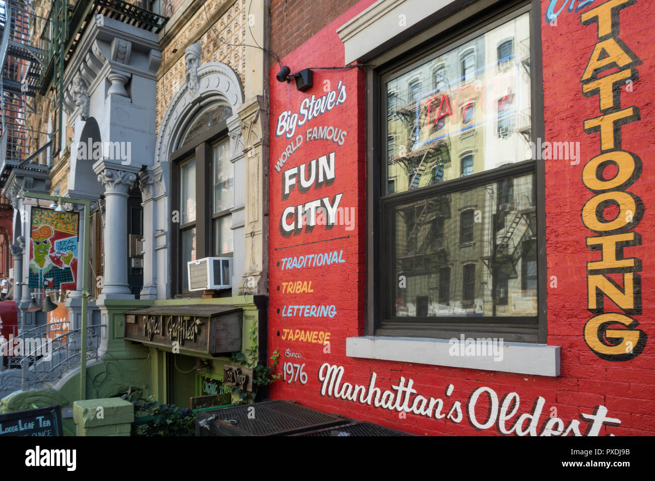 St. Marks Place is in the East Village, NYC, USA Stock Photo