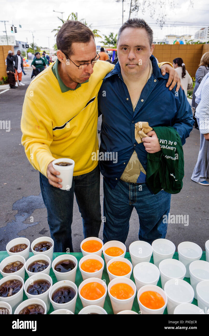 Miami Florida,Association for Development of Exceptional,ADE,MLK Day Carnival,developmentally disabled,mental,mentally,physically,physical,Down's Synd Stock Photo