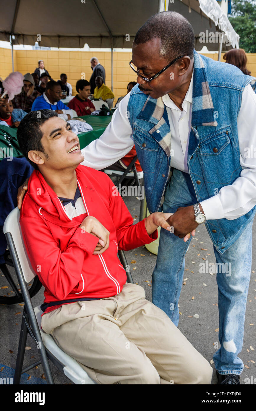 Miami Florida,Association for Development of Exceptional,ADE,MLK Day Carnival,developmentally disabled,mental,mentally,physically,physical,Black Afric Stock Photo
