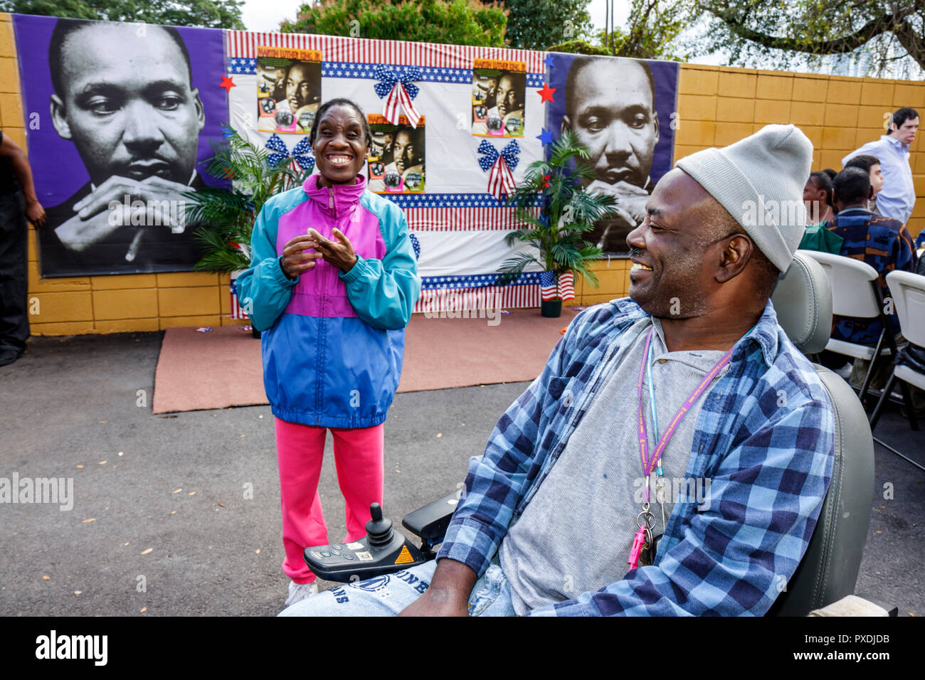 Miami Florida,Association for Development of Exceptional,ADE,MLK Day Carnival,Martin Luther King Jr.,developmentally disabled,mental,mentally,physical Stock Photo
