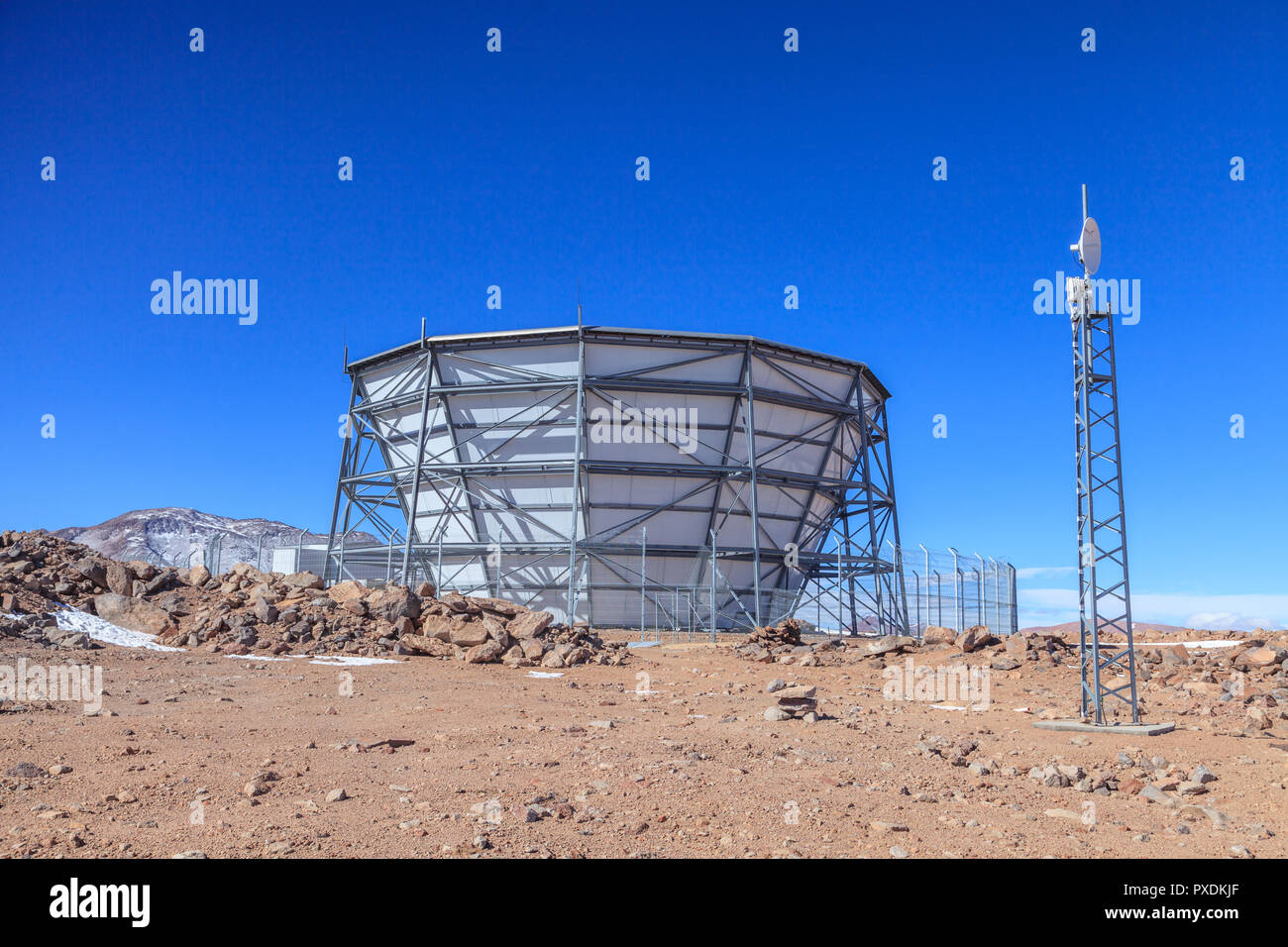 ACT radio telescope at Cerro Toco Stock Photo