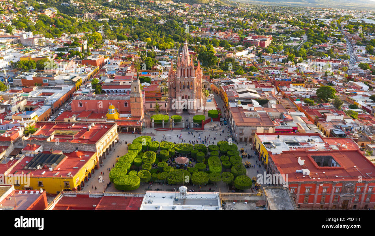 Parroquia de San Miguel Arcangel, San Miguel de Allende, Mexico Stock Photo