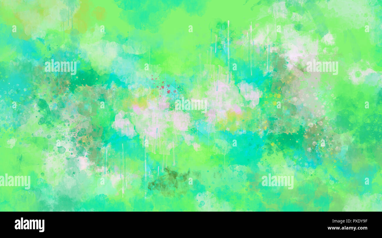 Abstract green watercolor background. Bright multi colored spots Stock ...