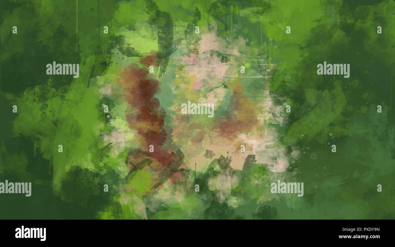 Abstract green watercolor background. Bright multi colored spots Stock ...