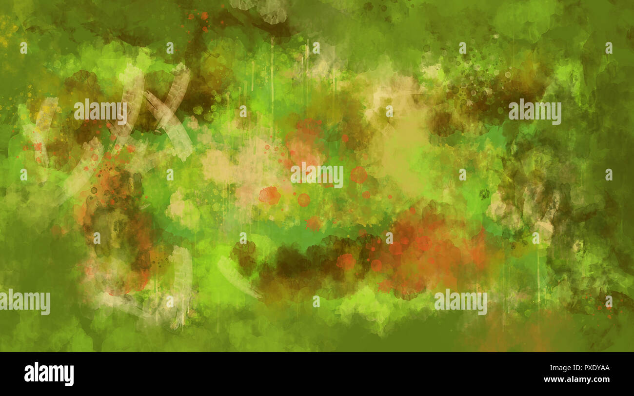 Abstract green watercolor background. Bright multi colored spots Stock ...