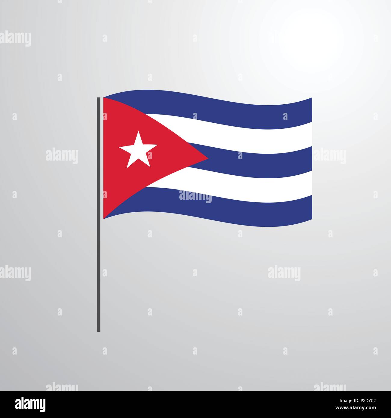 Cuba waving Flag Stock Vector