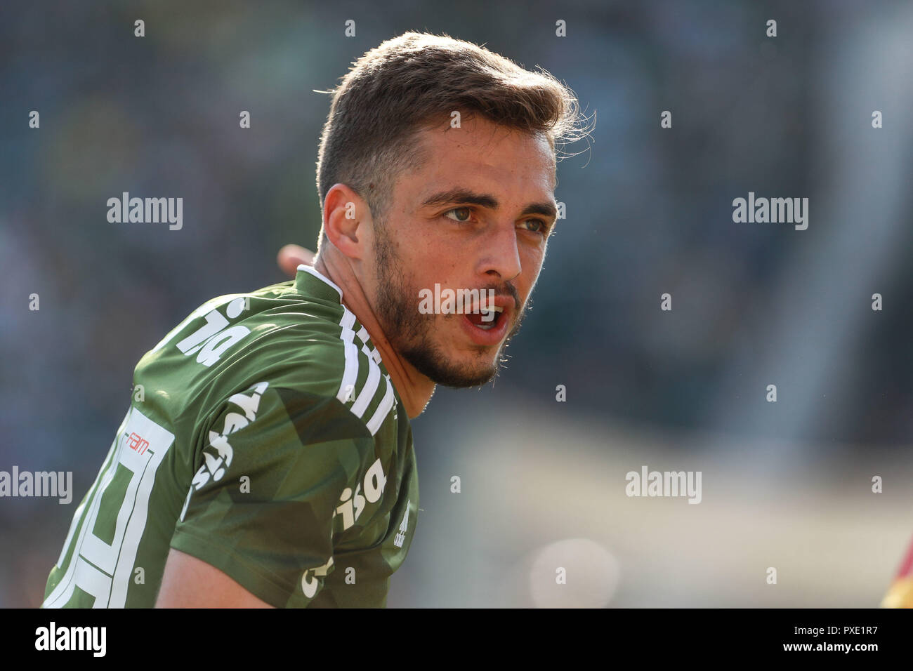 SÃO PAULO, SP - 21.10.2018: PALMEIRAS X CEARÁ - Hyoran during the game  between Palmeiras and Ceará held at the Paulo Machado de Carvalho Stadium,  Pacaembu. The match is valid for the