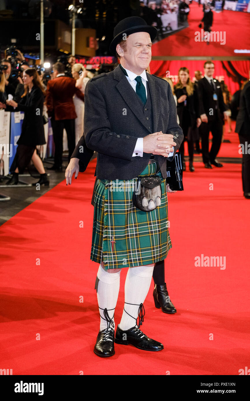 London, UK. 21st Oct 2018. Actor John C. Reilly at the London Film Festival Closing Night Gala of STAN AND OLLIE on Sunday 21 October 2018 held at Cineworld Leicester Square, London. Pictured: John C. Reilly. Picture by Julie Edwards. Credit: Julie Edwards/Alamy Live News Stock Photo