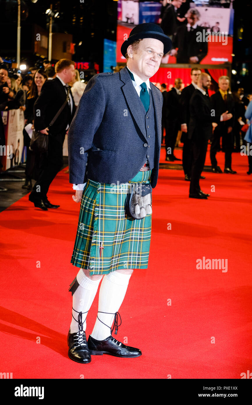 London, UK. 21st Oct 2018. Actor John C. Reilly at the London Film Festival Closing Night Gala of STAN AND OLLIE on Sunday 21 October 2018 held at Cineworld Leicester Square, London. Pictured: John C. Reilly. Picture by Julie Edwards. Credit: Julie Edwards/Alamy Live News Stock Photo