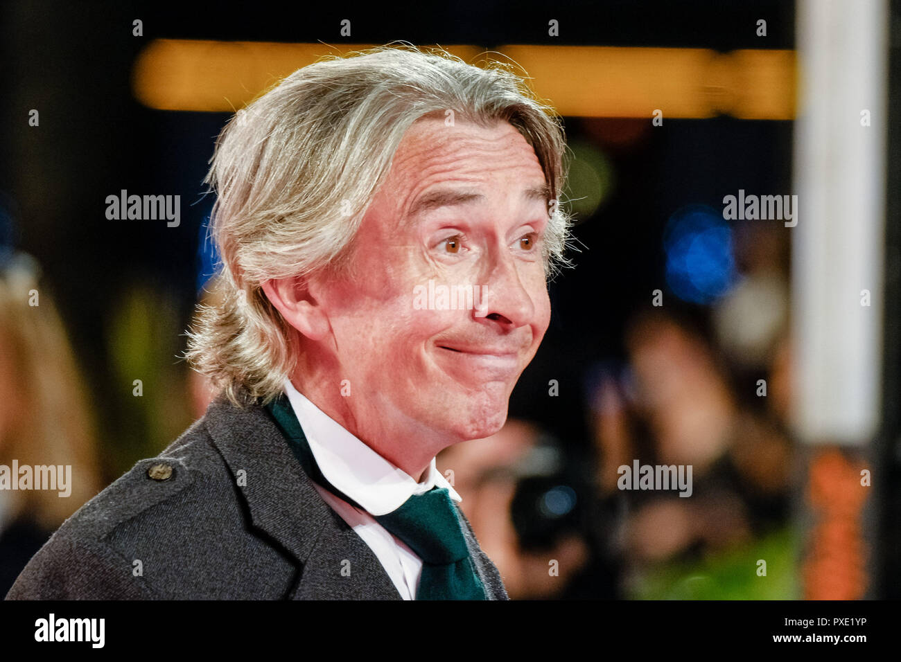 London, UK. 21st Oct 2018. Actor Steve Coogan at the London Film Festival Closing Night Gala of STAN AND OLLIE on Sunday 21 October 2018 held at Cineworld Leicester Square, London. Pictured: Steve Coogan. Picture by Julie Edwards. Credit: Julie Edwards/Alamy Live News Stock Photo