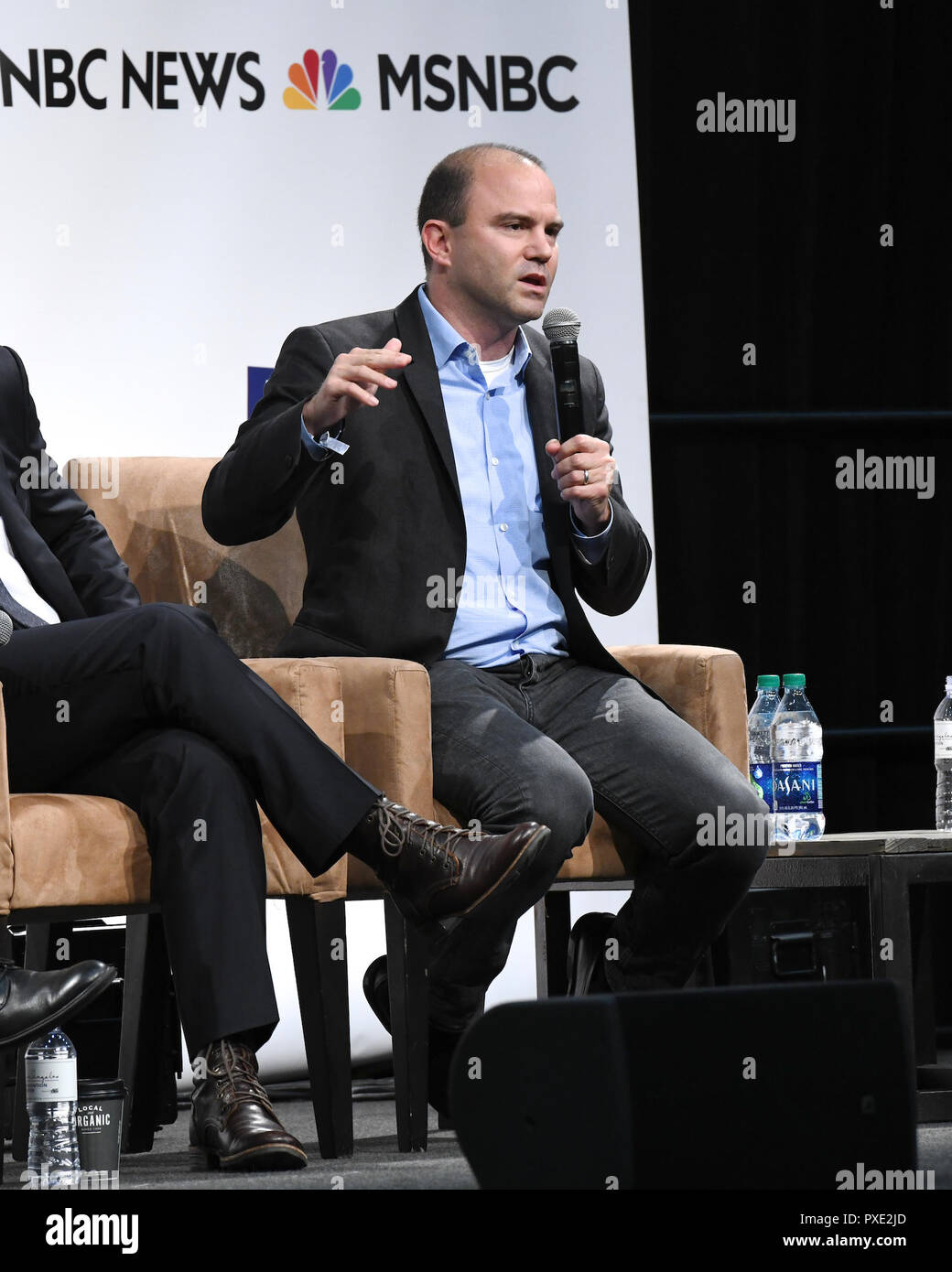 Los Angeles, USA. 20th Oct, 2018. Ben Rhodes on stage at Politicon 2018 at the LA convention Center on October 20, 2018 in Los Angeles, California. Credit: The Photo Access/Alamy Live News Stock Photo