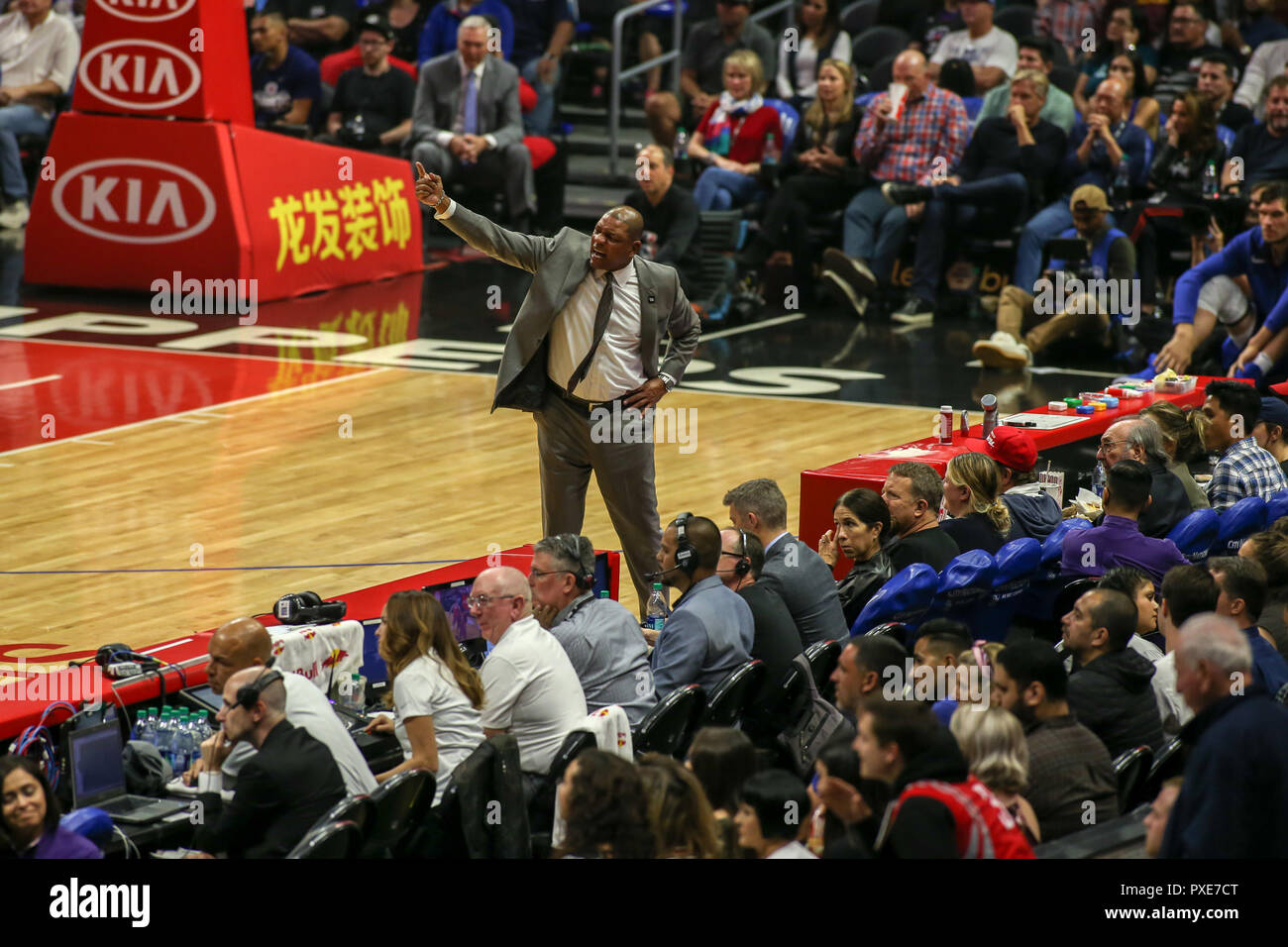 Los Angeles, CA, USA. 21st Oct, 2018. LA Clippers head coach Doc Rivers ...