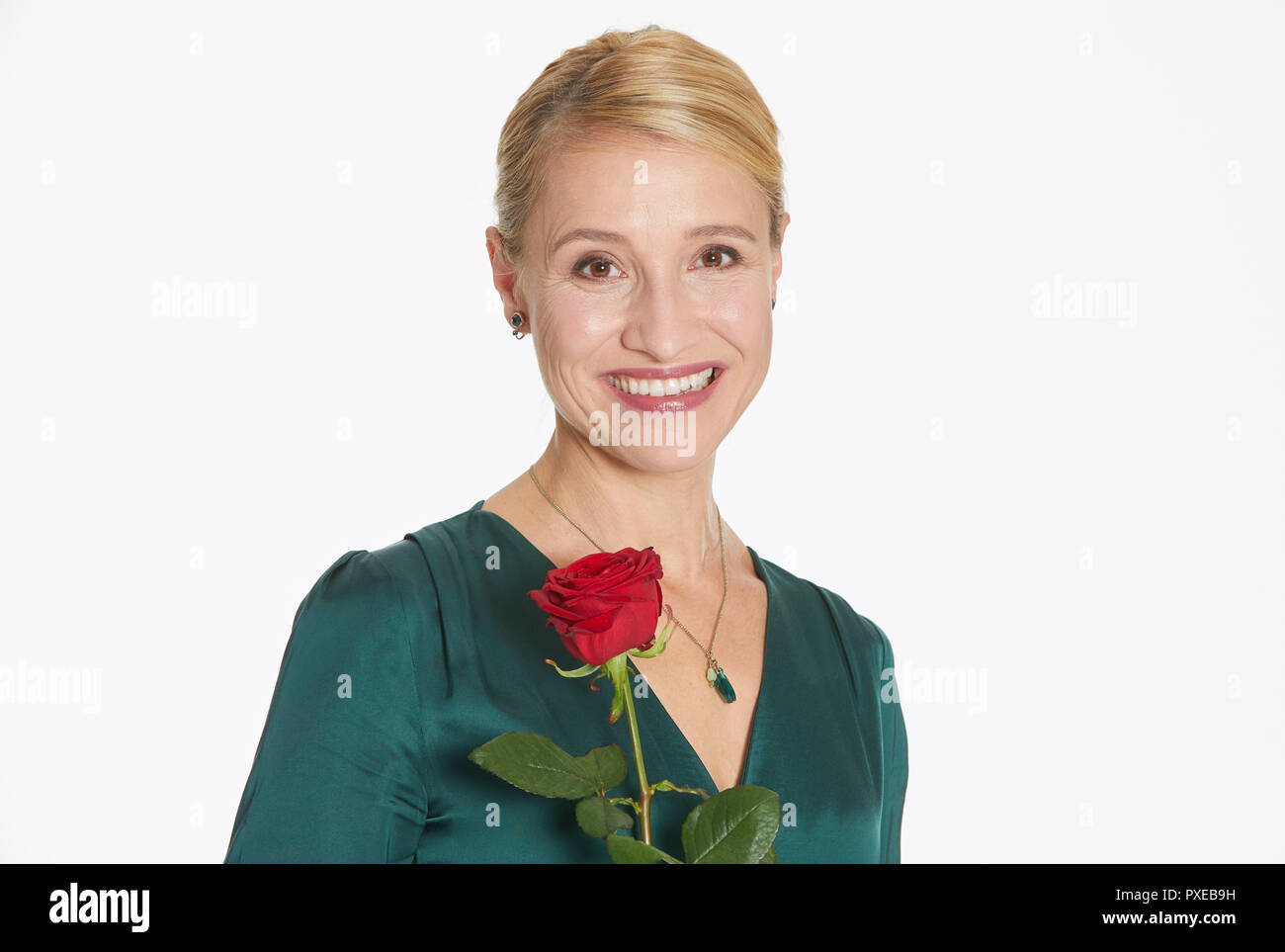Hamburg, Germany. 22nd Oct, 2018. The actress Solveig August in the role of  Margret, taken at a photo shoot for the new season of the ARD telenovela  "Rote Rosen". Credit: Georg Wendt/dpa/Alamy