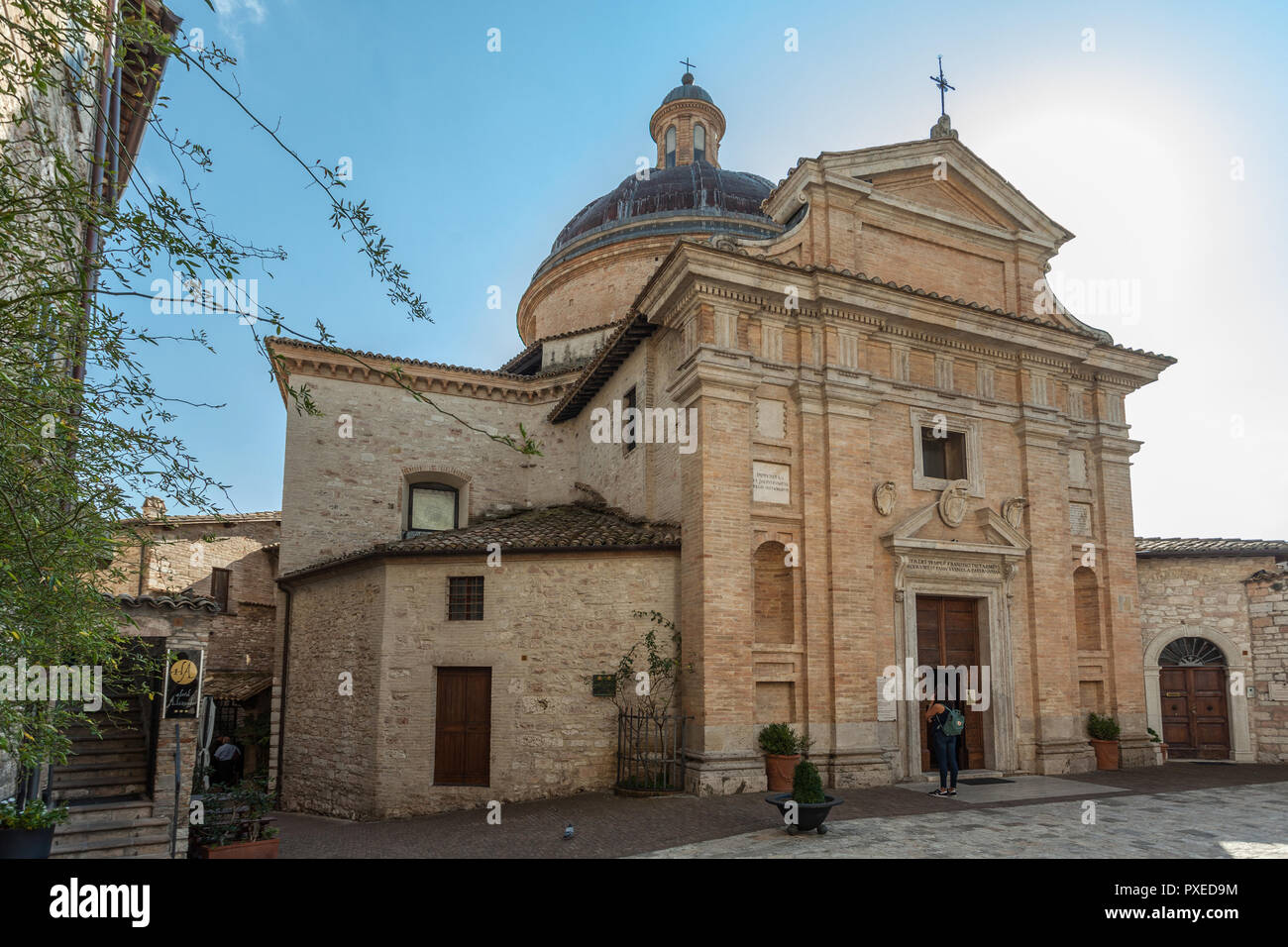 Chiesa Nuova, the site of the presumed birthplace of St. Francis, Assisi. Perugia, Umbria, Italy Stock Photo
