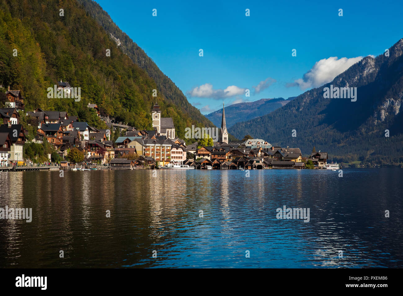 Hallstatt city view Stock Photo - Alamy