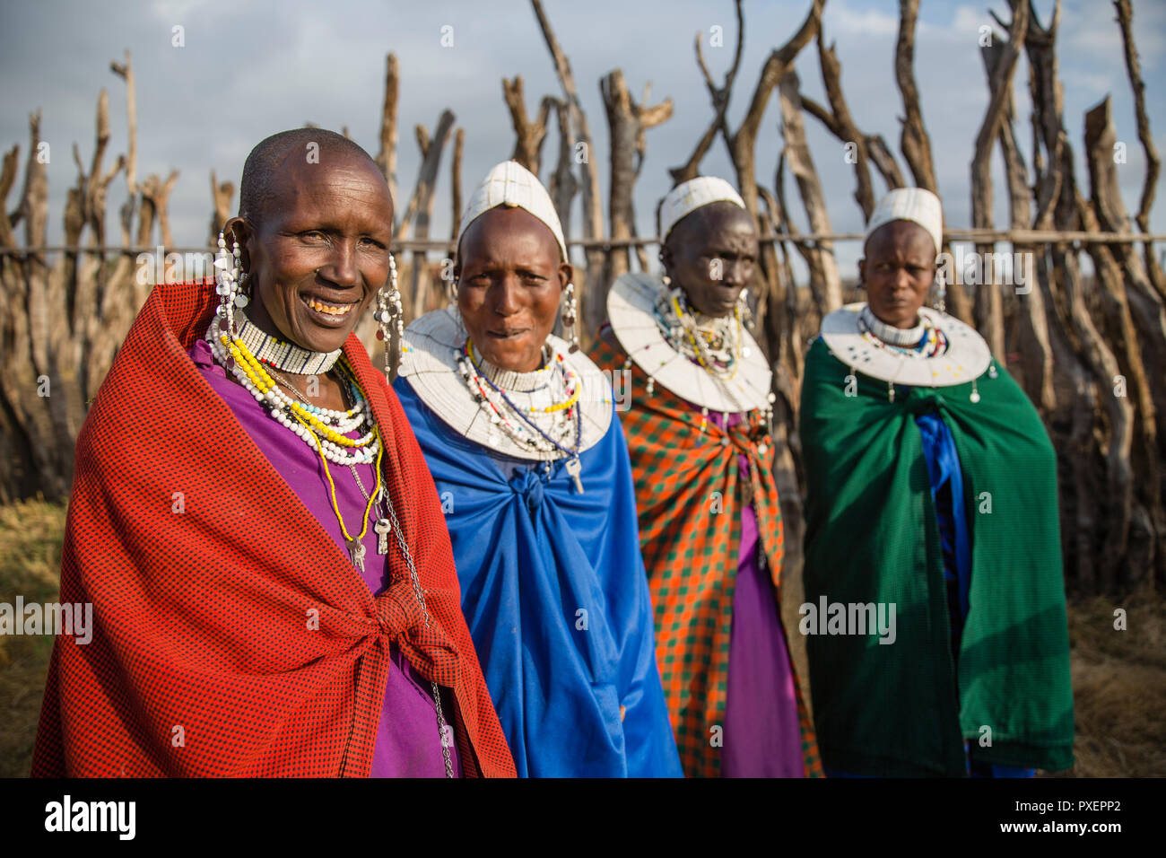 Maasai ceremony at Ngorongoro Crater in Tanzania Stock Photo