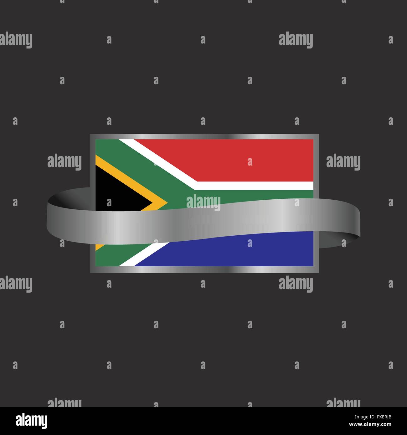 South Africa flag Ribbon banner design Stock Vector Image & Art Alamy