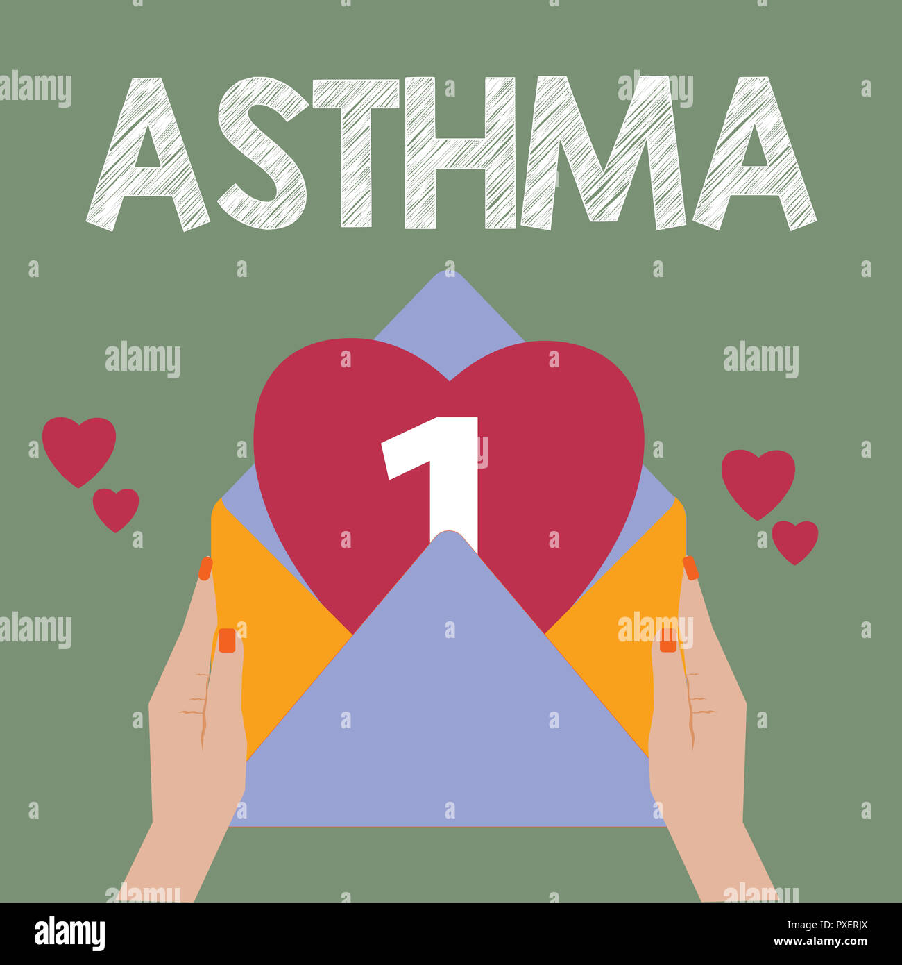 Conceptual hand writing showing Asthma. Business photo text Respiratory ...