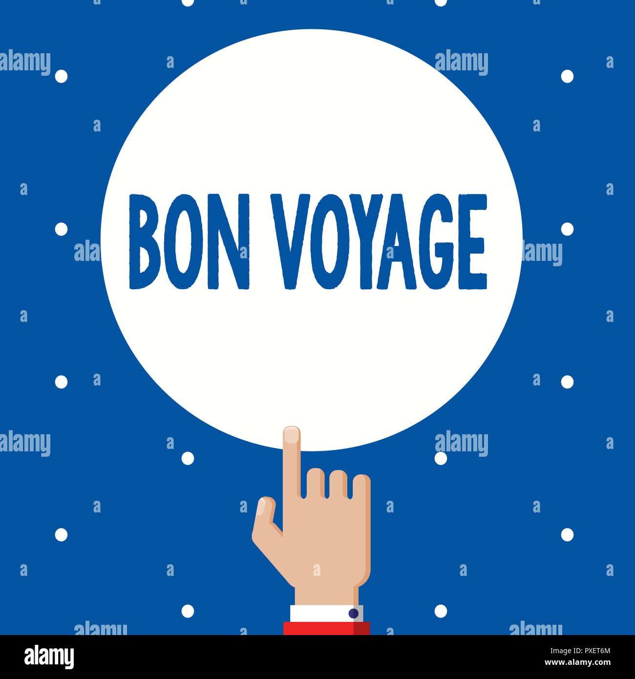 Handwriting text Bon Voyage. Concept meaning Used express good wishes