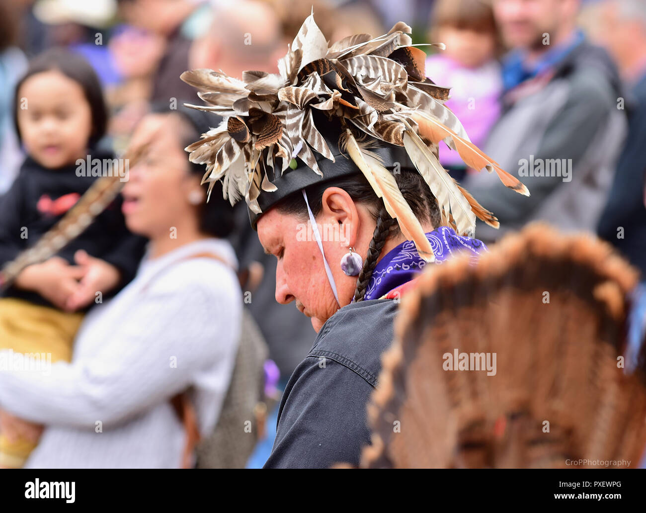 Native American Dressed In Traditional Clothing At Pow Wow Stock Photo Native American Dressed In Traditional Clothing At Pow Wow Stock Photo