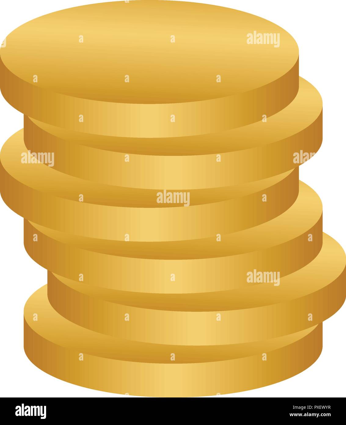 Stack of coins logo icon design template vector Stock Vector