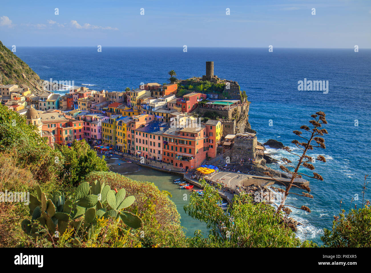 Vernazza fisherman village (Cinque Terre, Italy) Stock Photo
