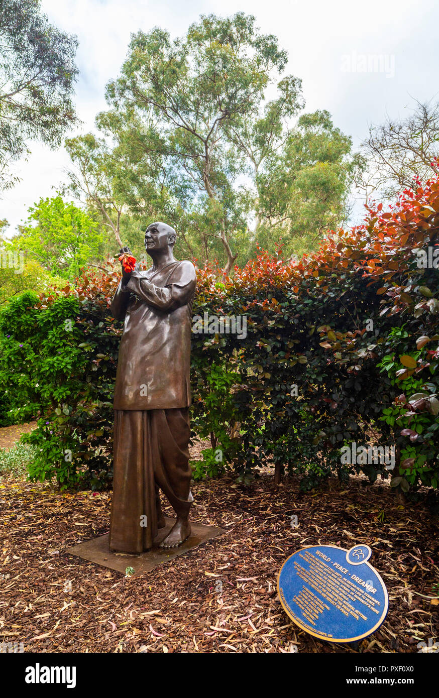 Statue of Sri Chinmoy in the Scented Garden at Sir James Mitchell Park