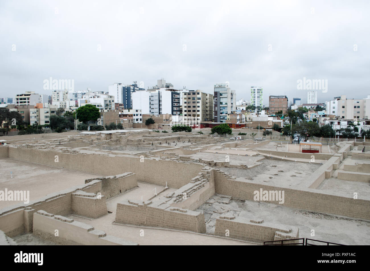 Huaca Pucllana in Lima, Peru Stock Photo