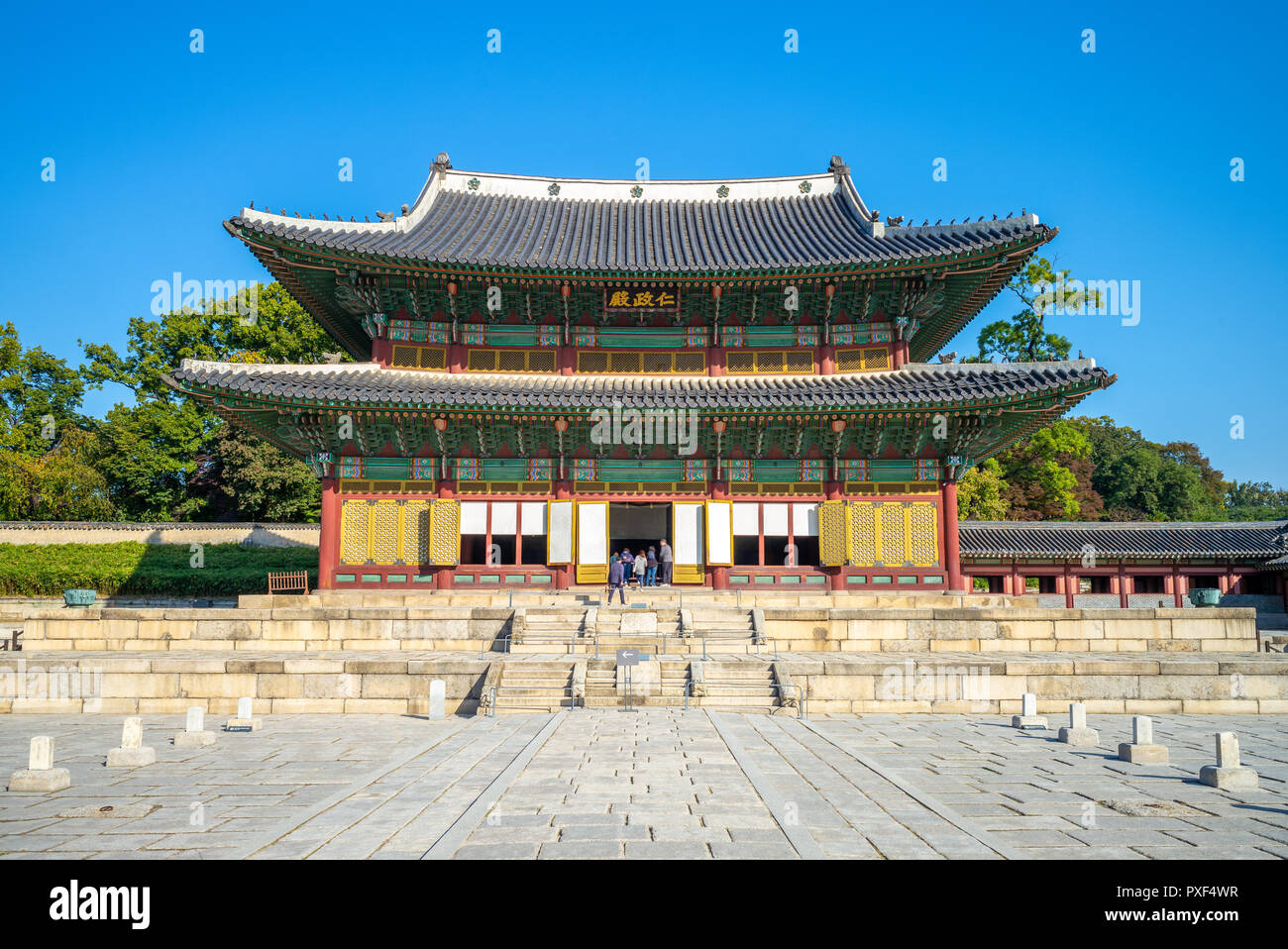 Injeongjeon, Main Hall of Changdeokgung, seoul Stock Photo
