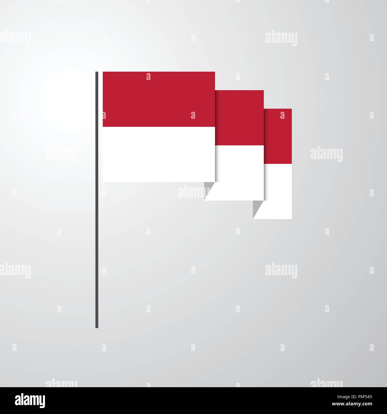 Indonesia waving Flag creative background Stock Vector Image & Art - Alamy