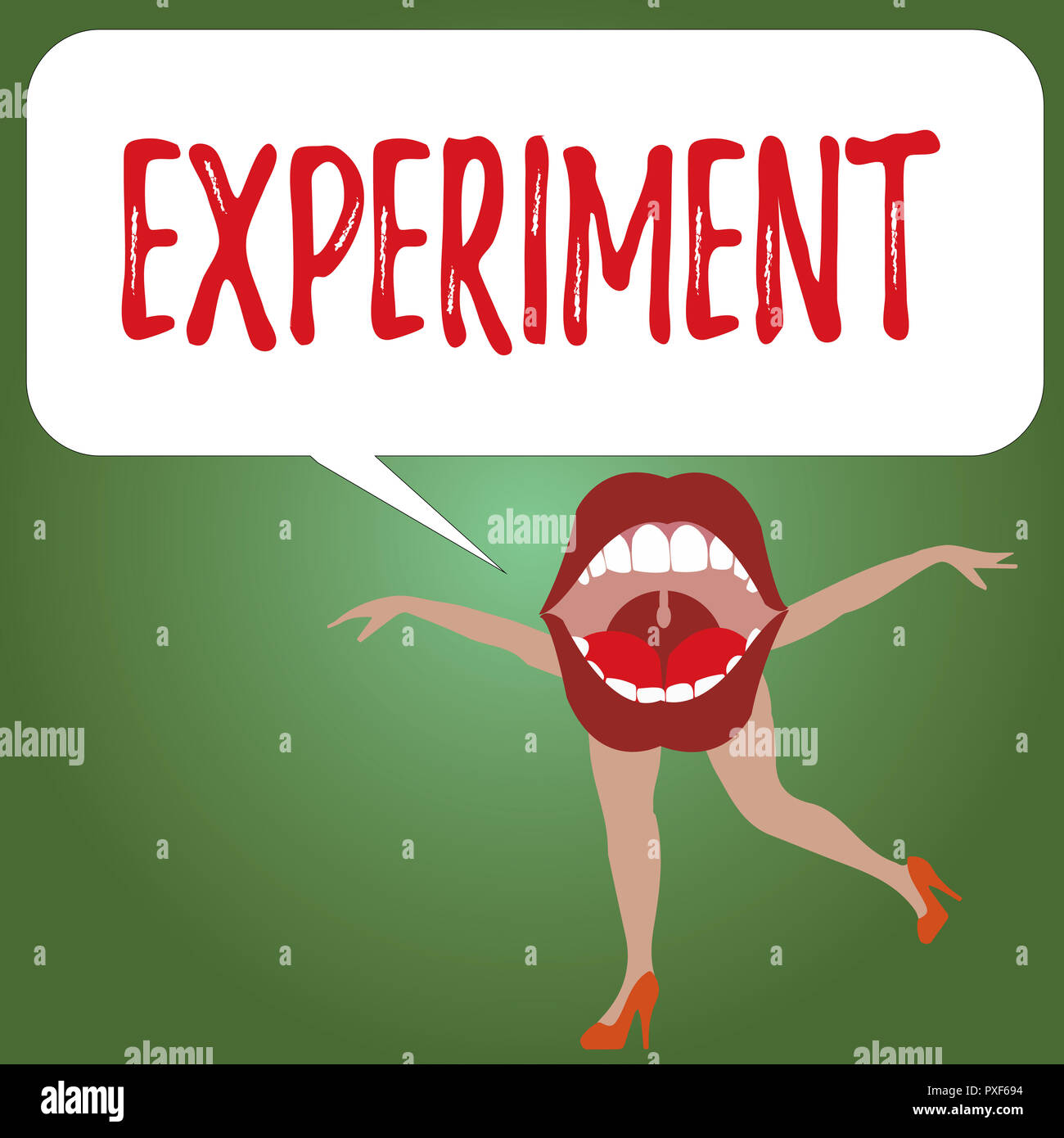 Handwriting text Experiment. Concept meaning Scientific procedure Make