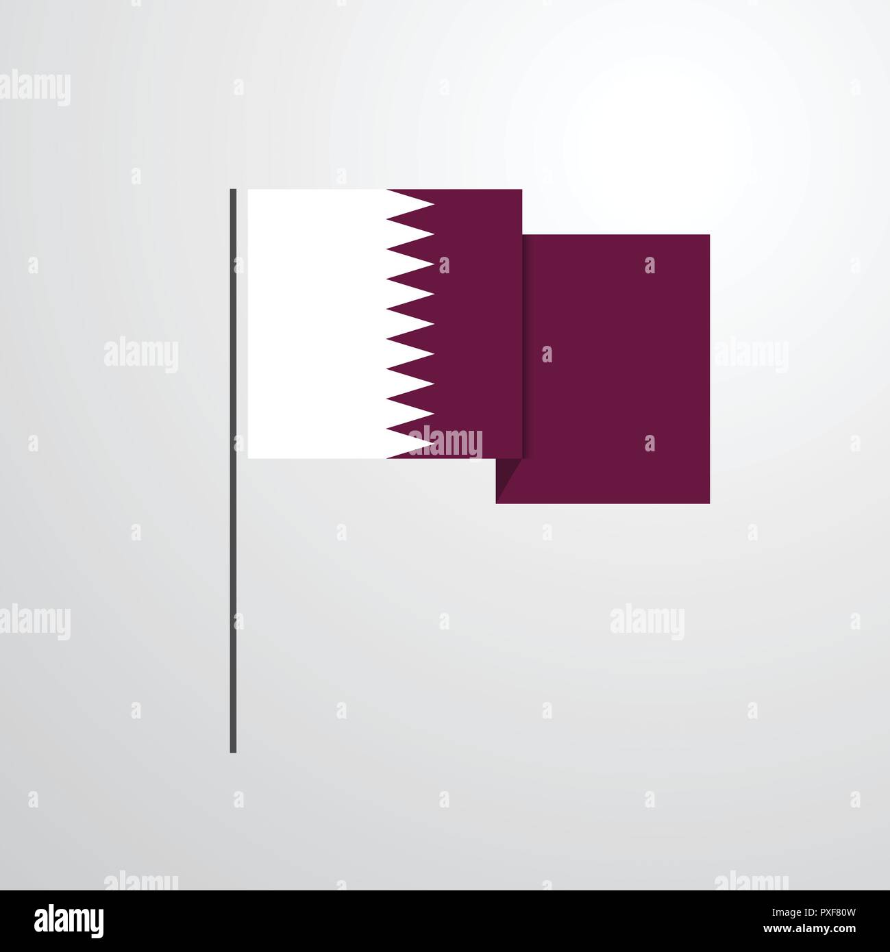 Qatar waving Flag design vector Stock Vector Image & Art - Alamy