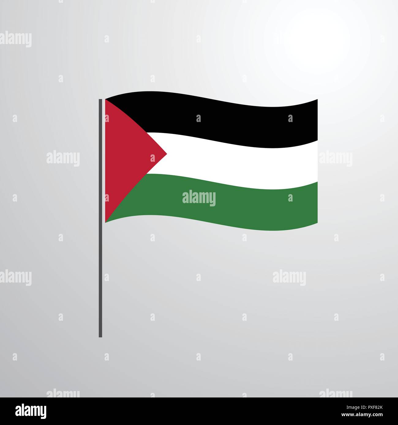Palestine waving Flag Stock Vector Image & Art - Alamy