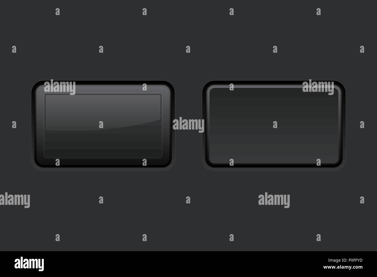 Black square push buttons Stock Vector Image & Art Alamy