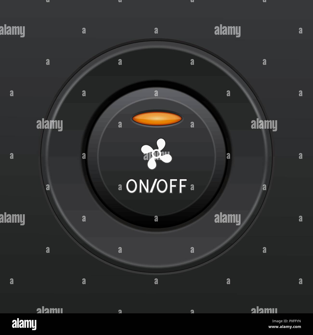 Air fan button. Car dashboard element Stock Vector Image & Art Alamy