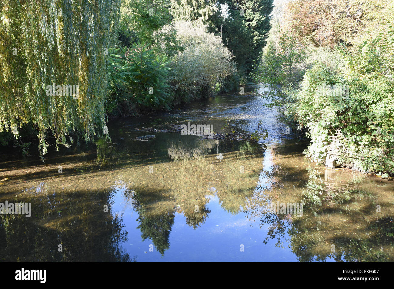 The River Darent, Shoreham, Kent. UK Stock Photo