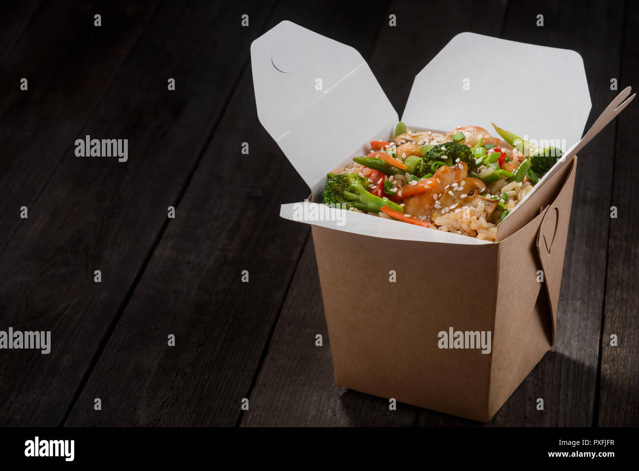 Stir-fried rice with vegetables Stock Photo - Alamy