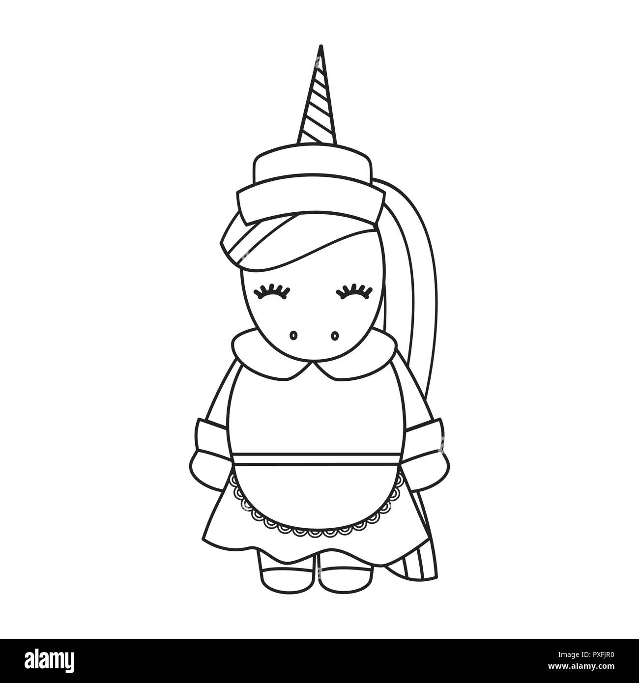Unicorn Face Black And White
