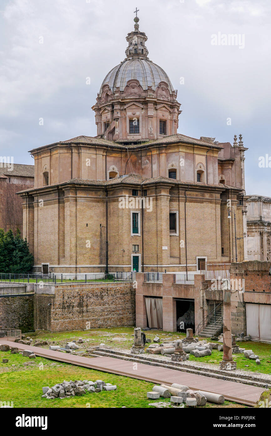 Church of the Saints Luca and Martina (Chiesa dei Santi Luca e Martina) in Rome, Italy Stock Church of the Saints Luca and Martina (Chiesa dei Santi Luca e Martina) in Rome, Italy Stock
