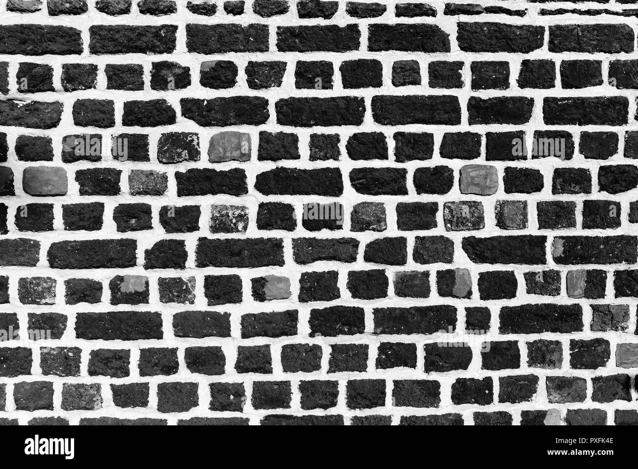 texture of a black and white brick background Stock Photo - Alamy