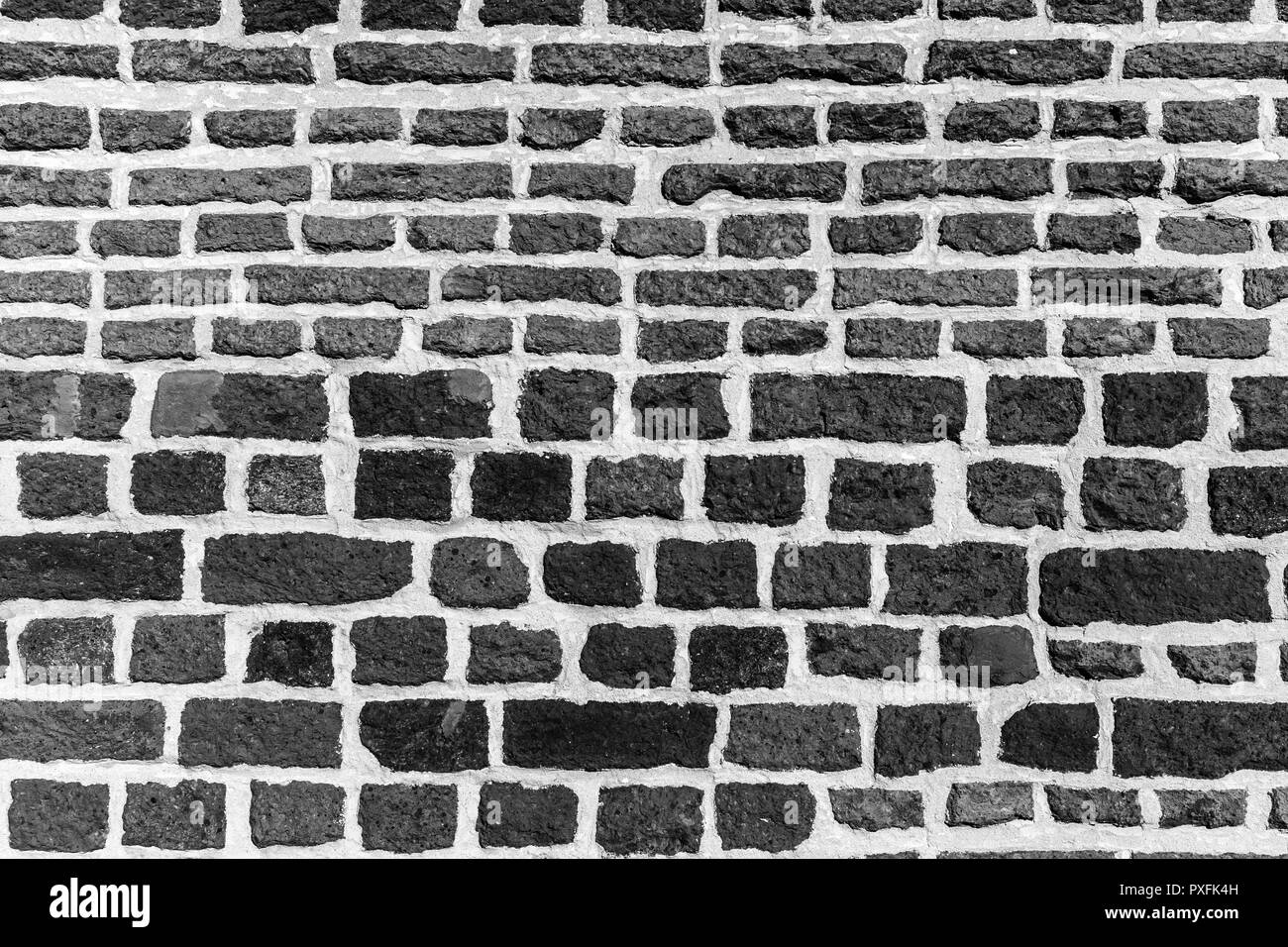 texture of a black and white brick background Stock Photo - Alamy