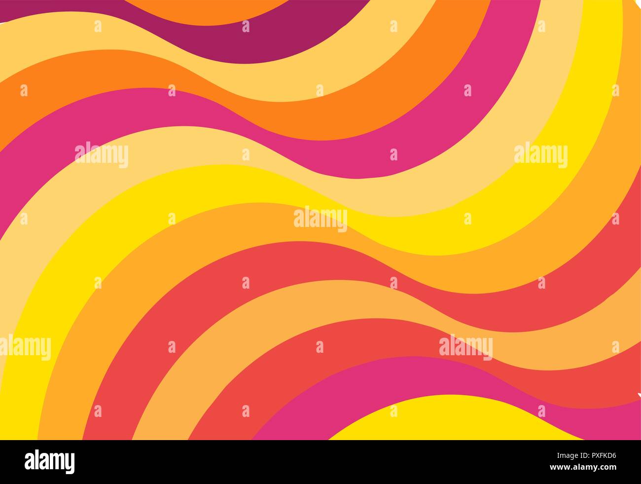Red wave pattern background. abstract graphic vector. Summer color line. Stock Vector