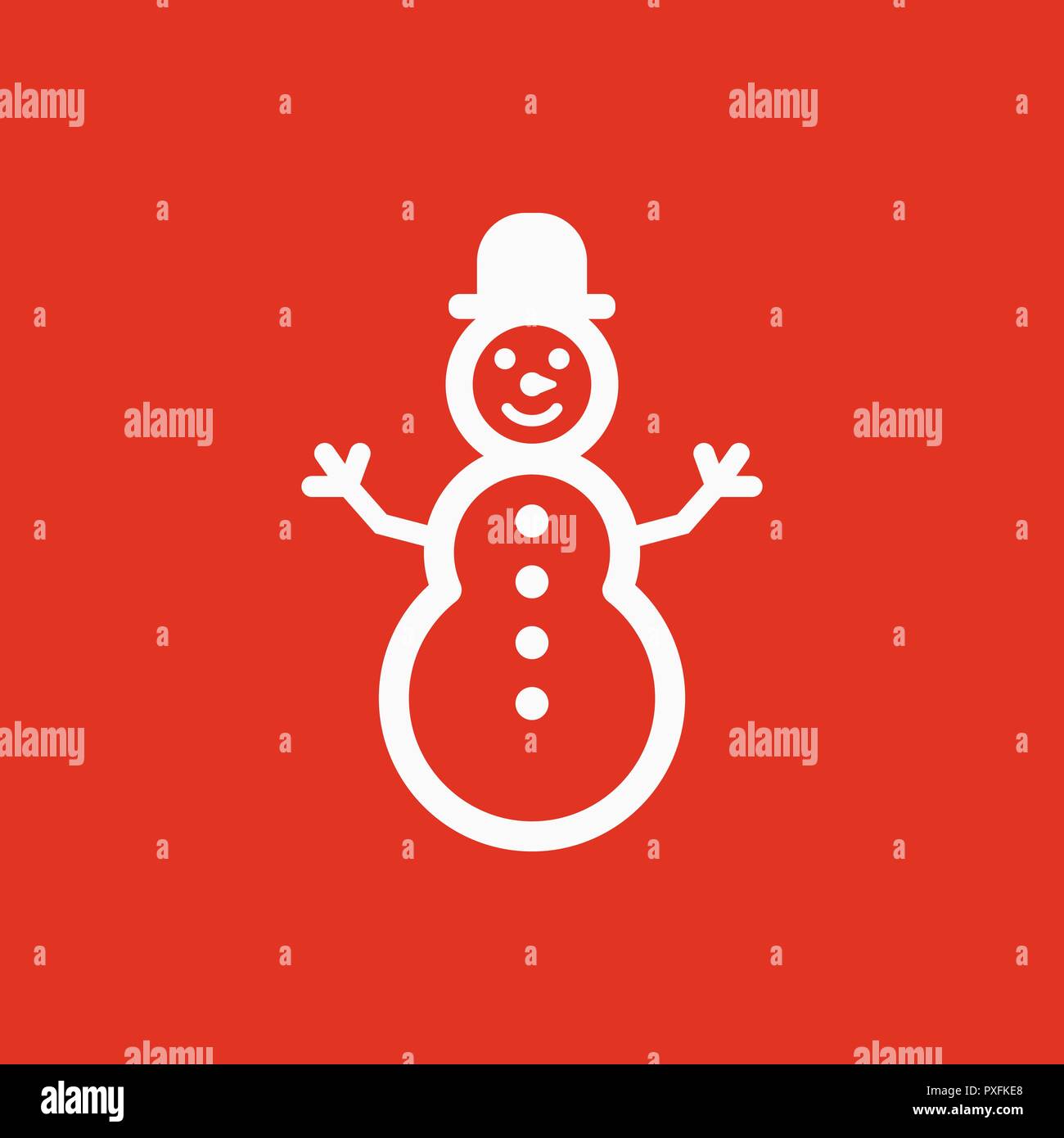 Snowman icon. New year and xmas, christmas, winter symbol. Flat design ...