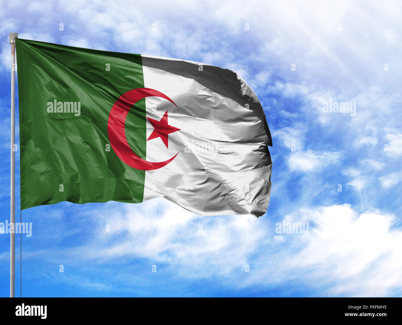 Official Algerian Flag Hi res Stock Photography And Images Alamy