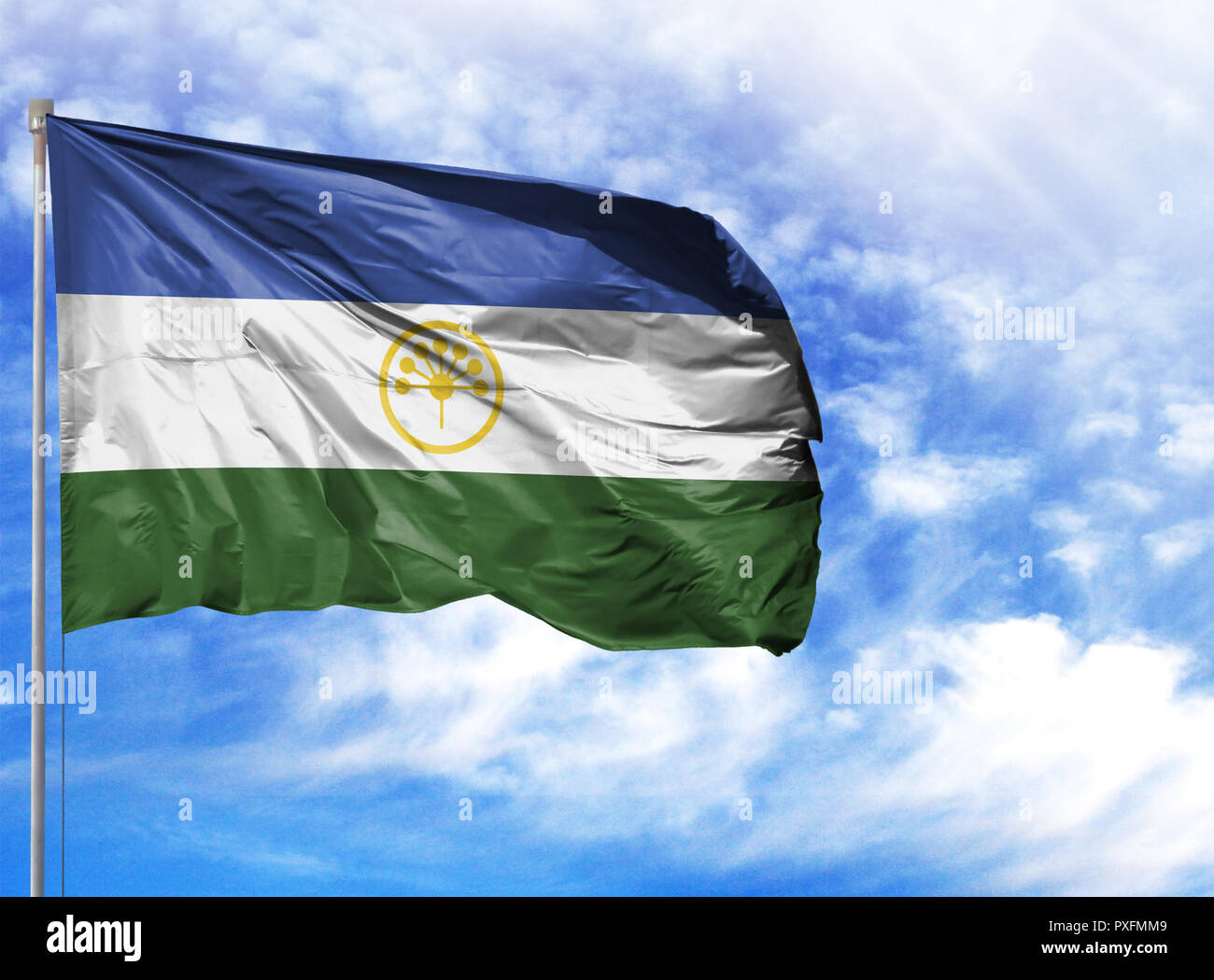 Flag of the republic of bashkortostan hi-res stock photography and ...