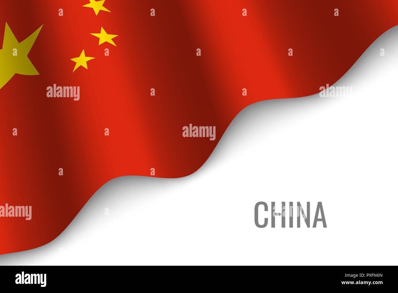 Old china flag waving wind hi-res stock photography and images - Alamy